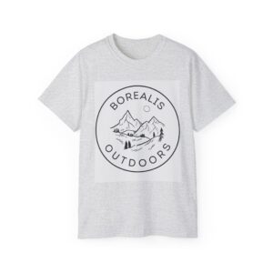 Borealis Outdoors Official Brand T-Shirt:  Ultra Cotton Tee for Outdoor Adventure and Alaska Wilderness Exploration
