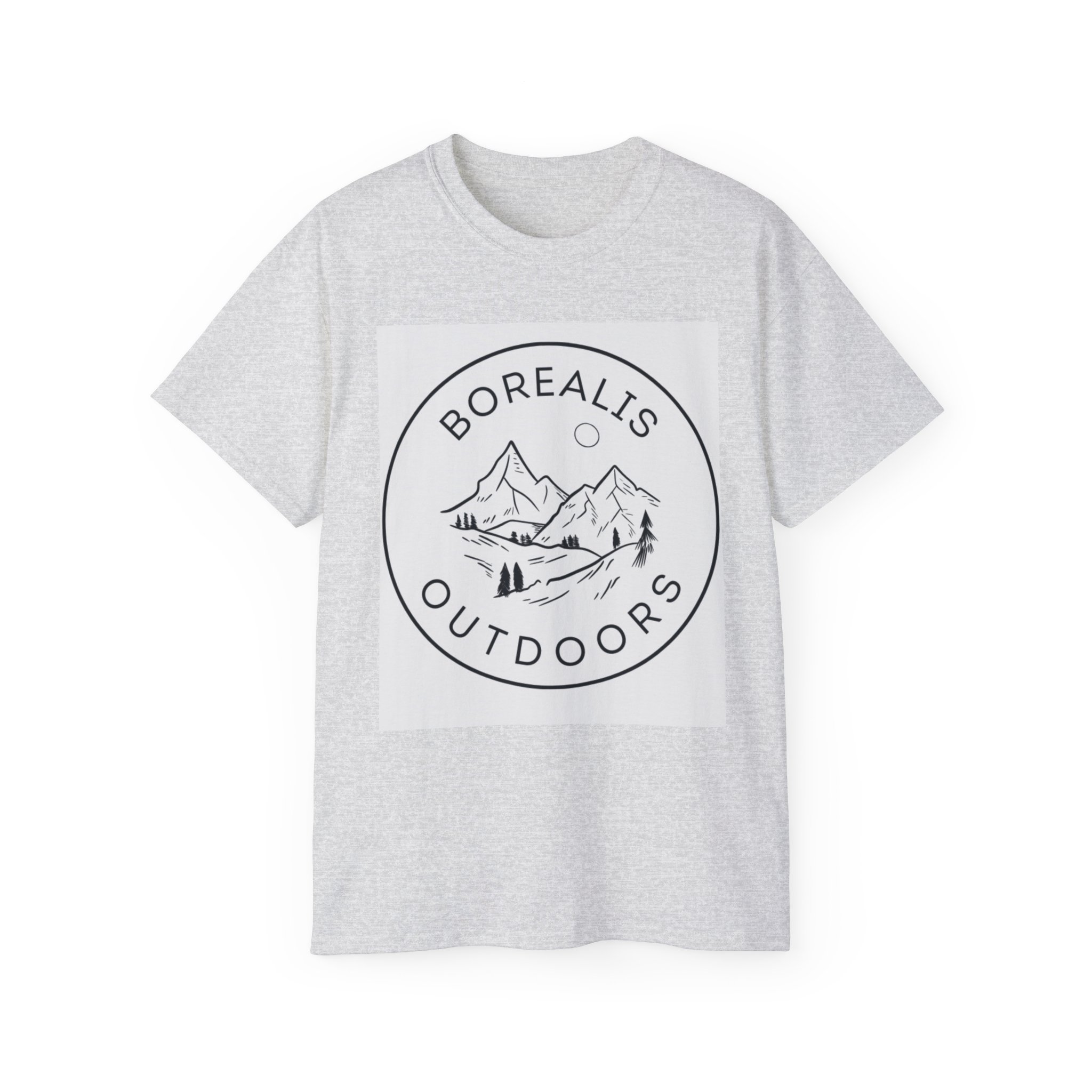 Borealis Outdoors Official Brand T-Shirt:  Ultra Cotton Tee for Outdoor Adventure and Alaska Wilderness Exploration